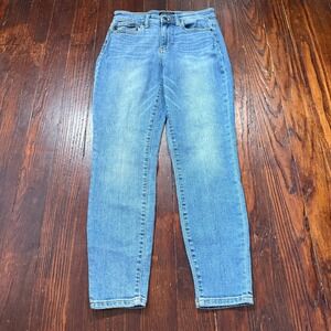 Judy Blue Jeans Womens 1/25 Blue Stretch Slim Fit‎ Faded Whiskers Preppy Y2K